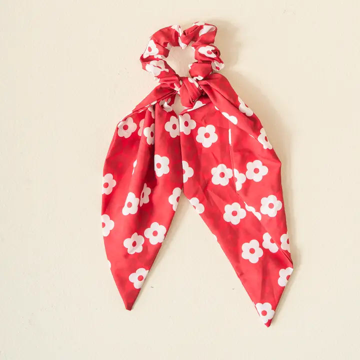 Floral Hair Scarf - Burgundy - Southern Belle Boutique