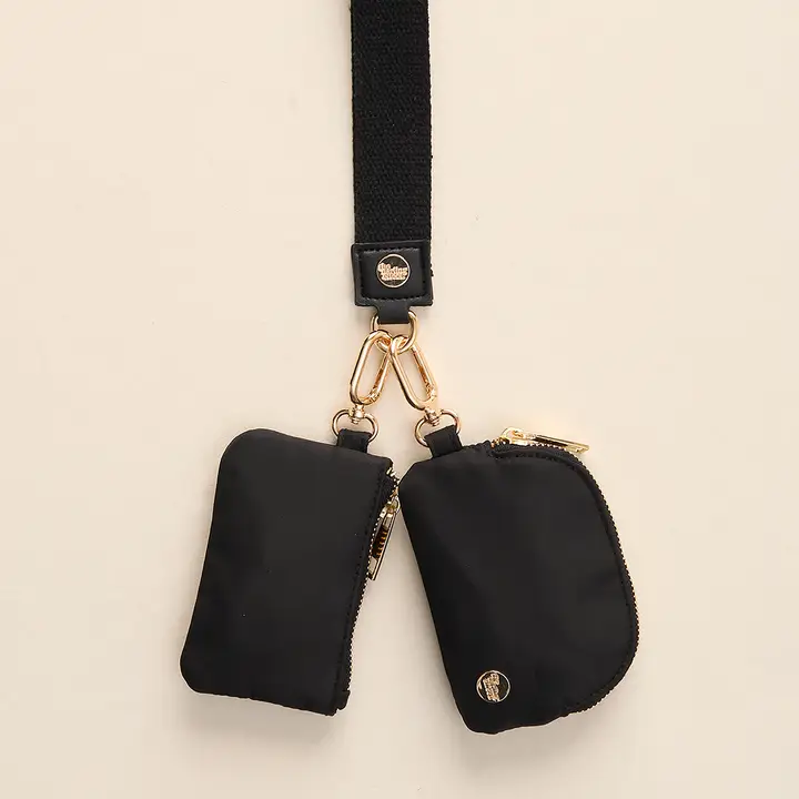Dynamic Duo Pouch Wristlet-Black - Southern Belle Boutique