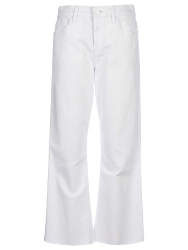 Kelsey High Rise Ankle Flare - Optic White - Southern Belle Boutique