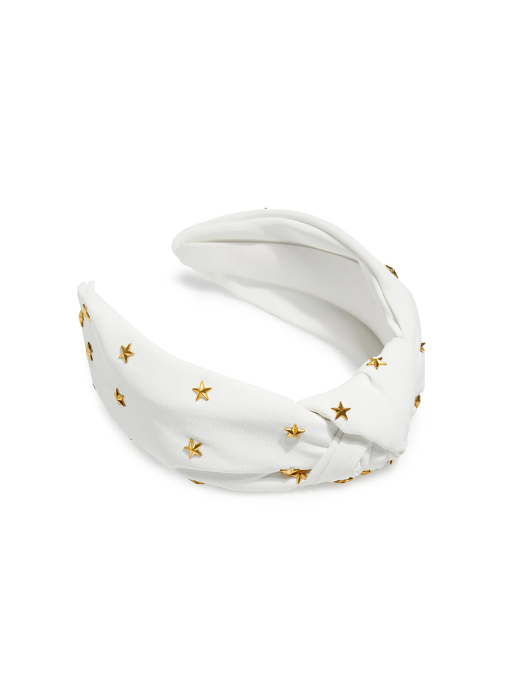 Stars Knotted Headband, White - Southern Belle Boutique