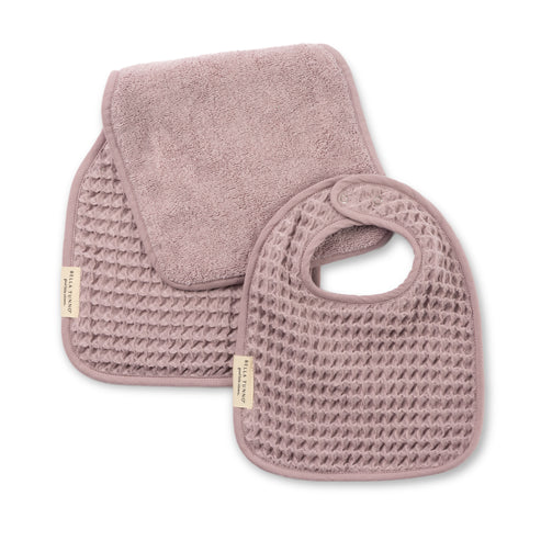 Reversible Bib + Burp Set Orchid - Southern Belle Boutique