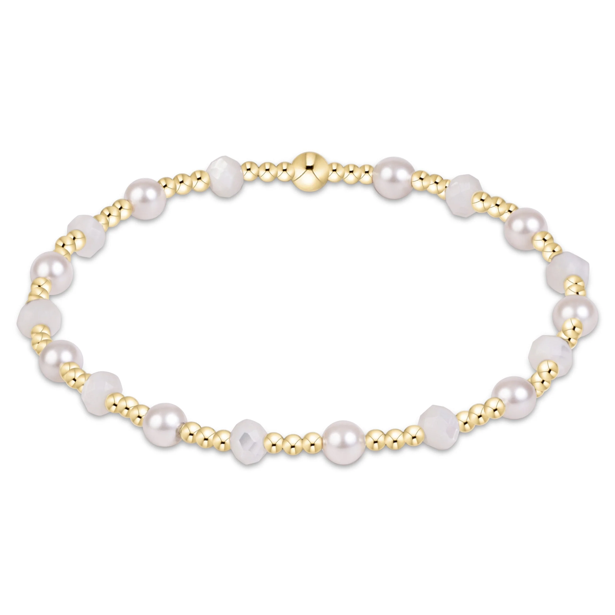 Sincerity Gemstone & Pearl 4mm Bracelet - Mother of Pearl