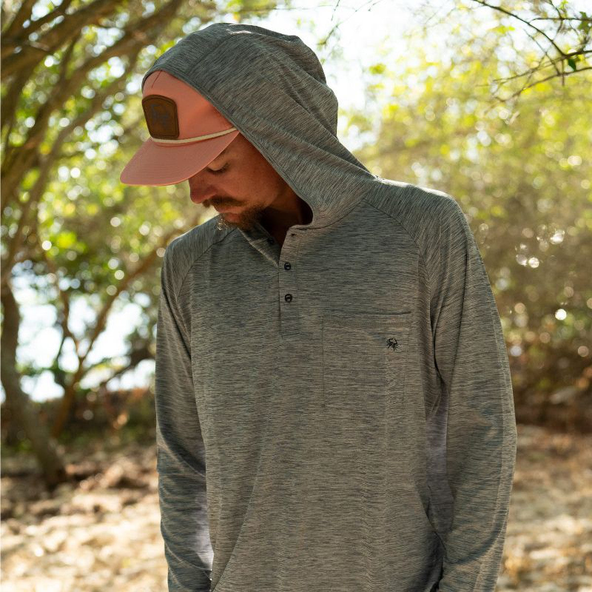 Hawksbill Hoodie - Charcoal Heather - Southern Belle Boutique