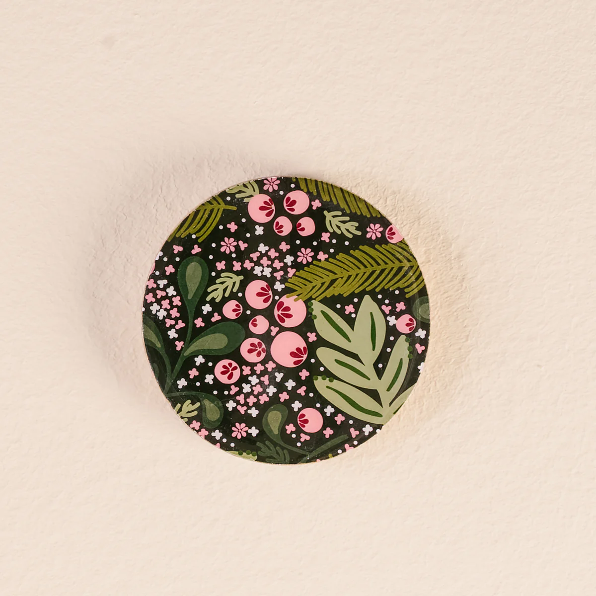 Jolly Sprig Wood Enamel Coaster - Southern Belle Boutique