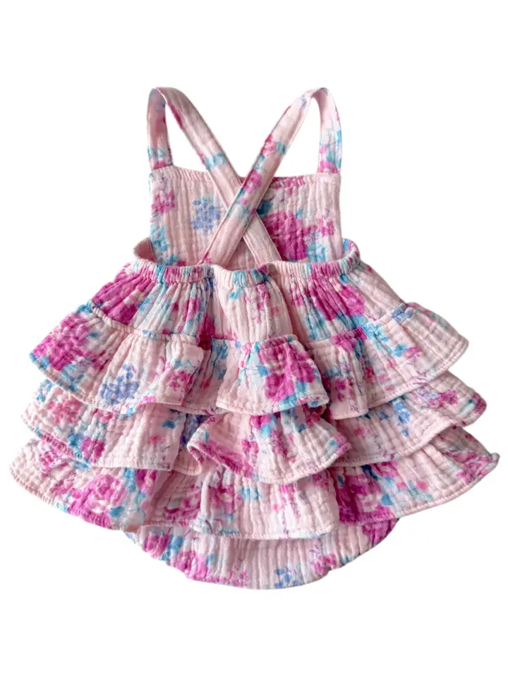 Muslin Ruffle Sunsuit, Garden Secrets - Southern Belle Boutique