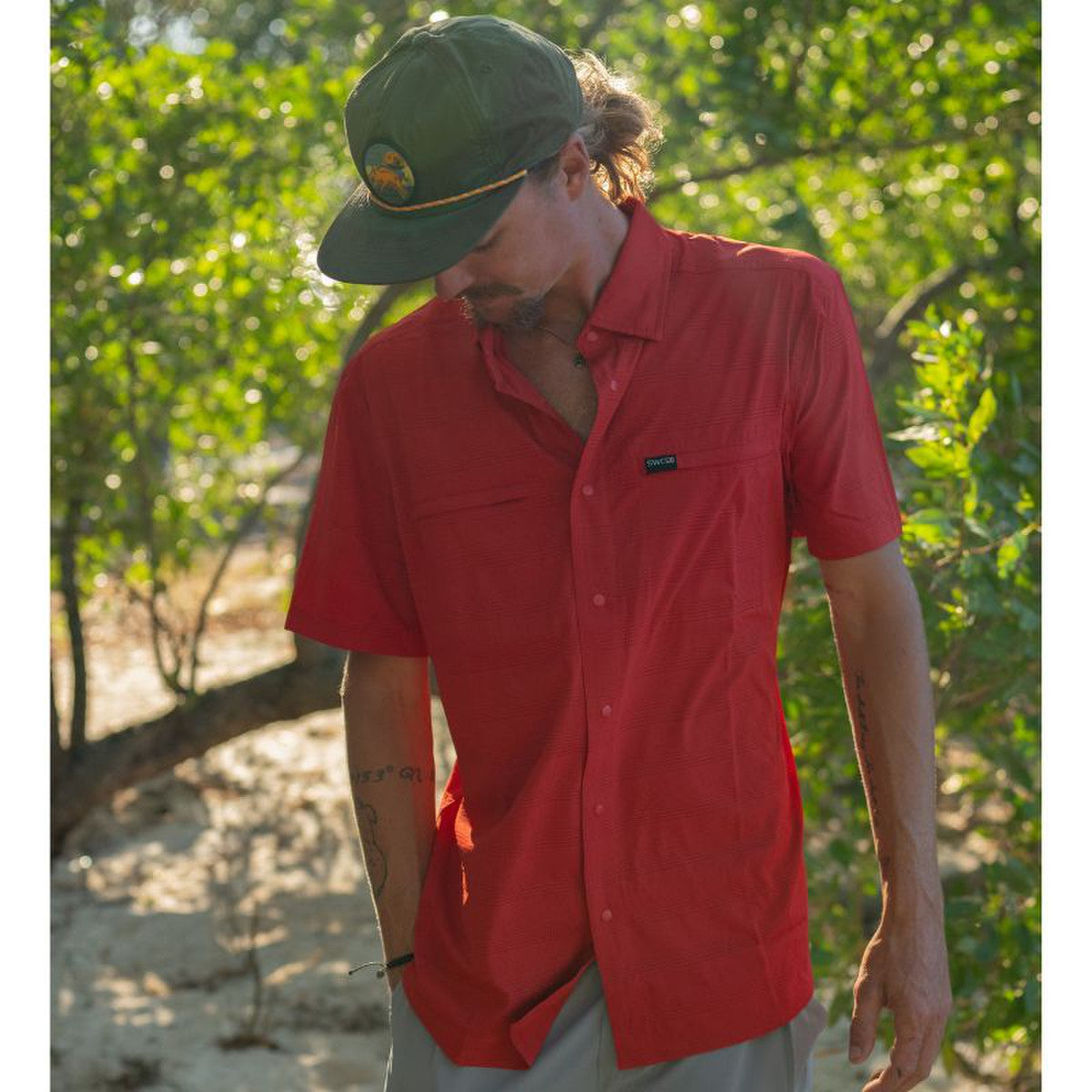 Oysterman S/S Woven - Molten Lava - Southern Belle Boutique