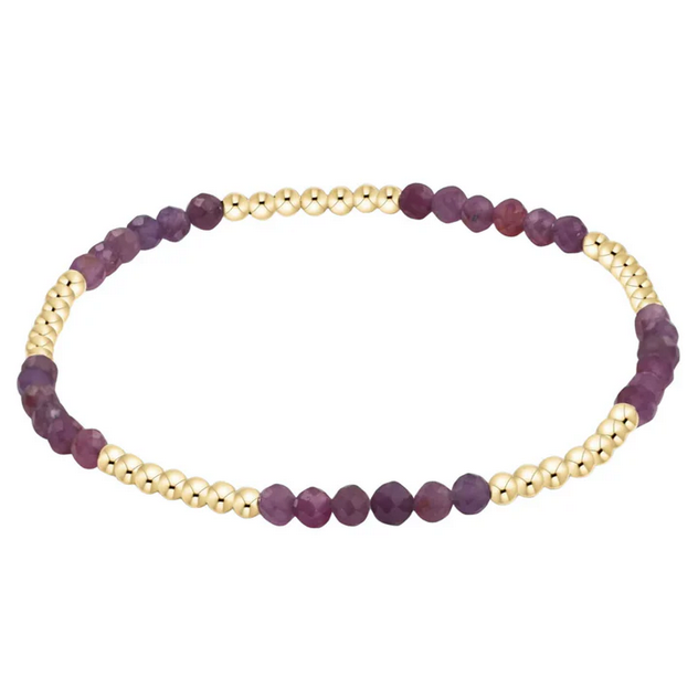 Blissful Pattern 2.5MM Bead Bracelet - Ruby - Southern Belle Boutique