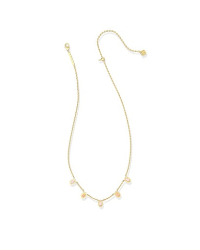 Mini Elisa Strand Necklace Gold Pink Mix - Southern Belle Boutique