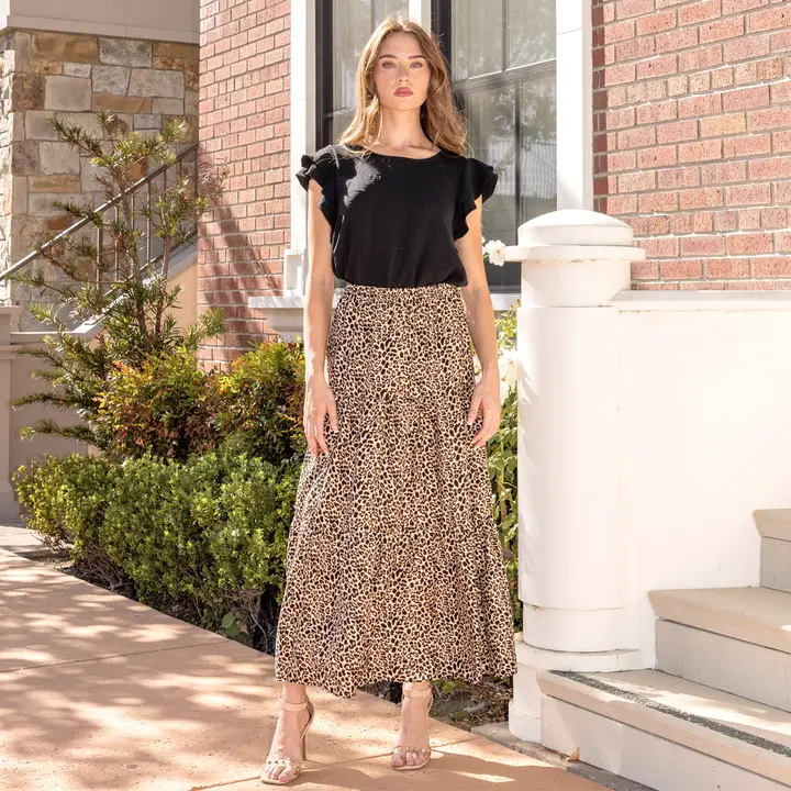 Three Layered Animal Printed Skirt - Southern Belle Boutique