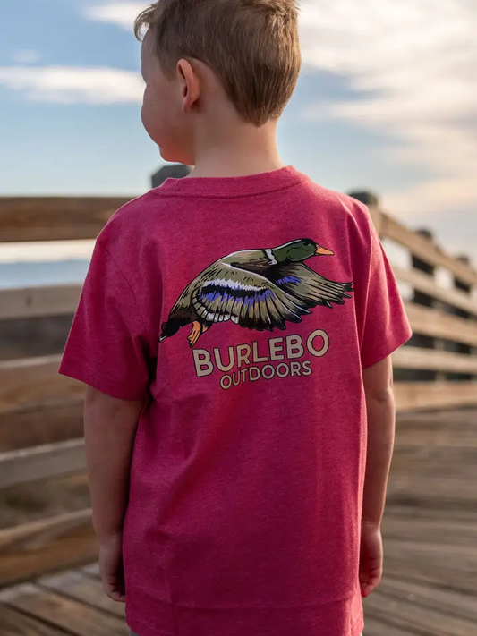 Flying Duck Youth Tee - Heather Crimson - Southern Belle Boutique