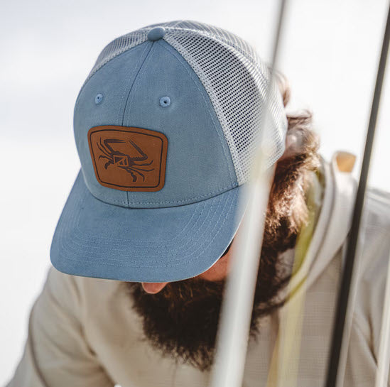 Drifter Patch 6 Panel Hat - Stellar Blue/Gray - Southern Belle Boutique