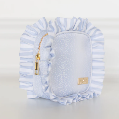 Blue Fawn Ruffled Nylon Tech Organizer