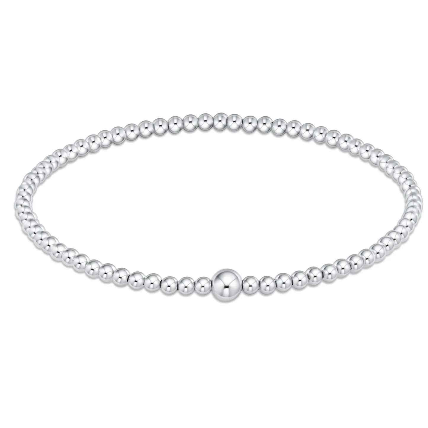 Classic Sterling 3mm Bead Bangle - Southern Belle Boutique