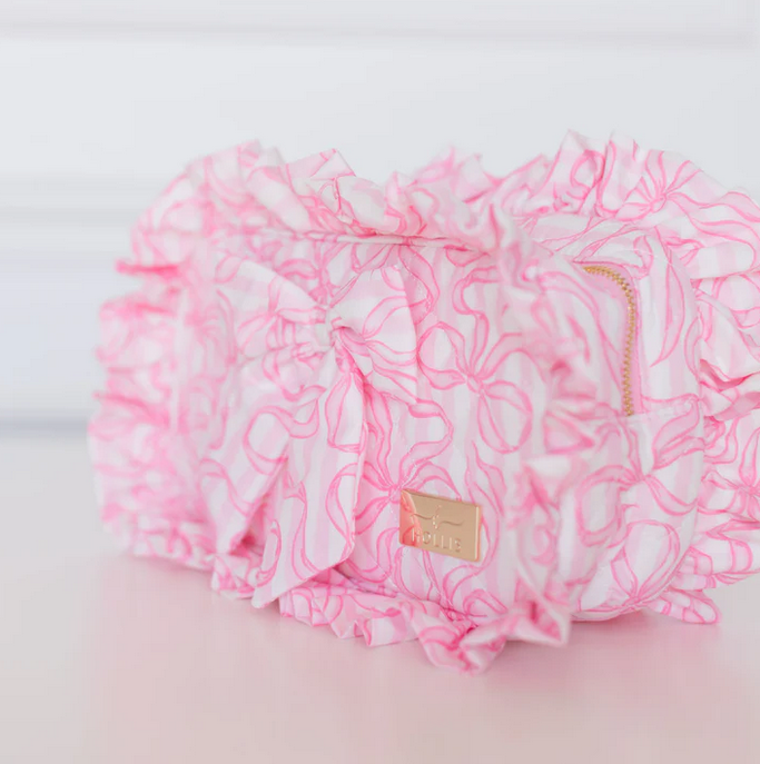 Quilted Coquette Large Clear Pouch - Southern Belle Boutique