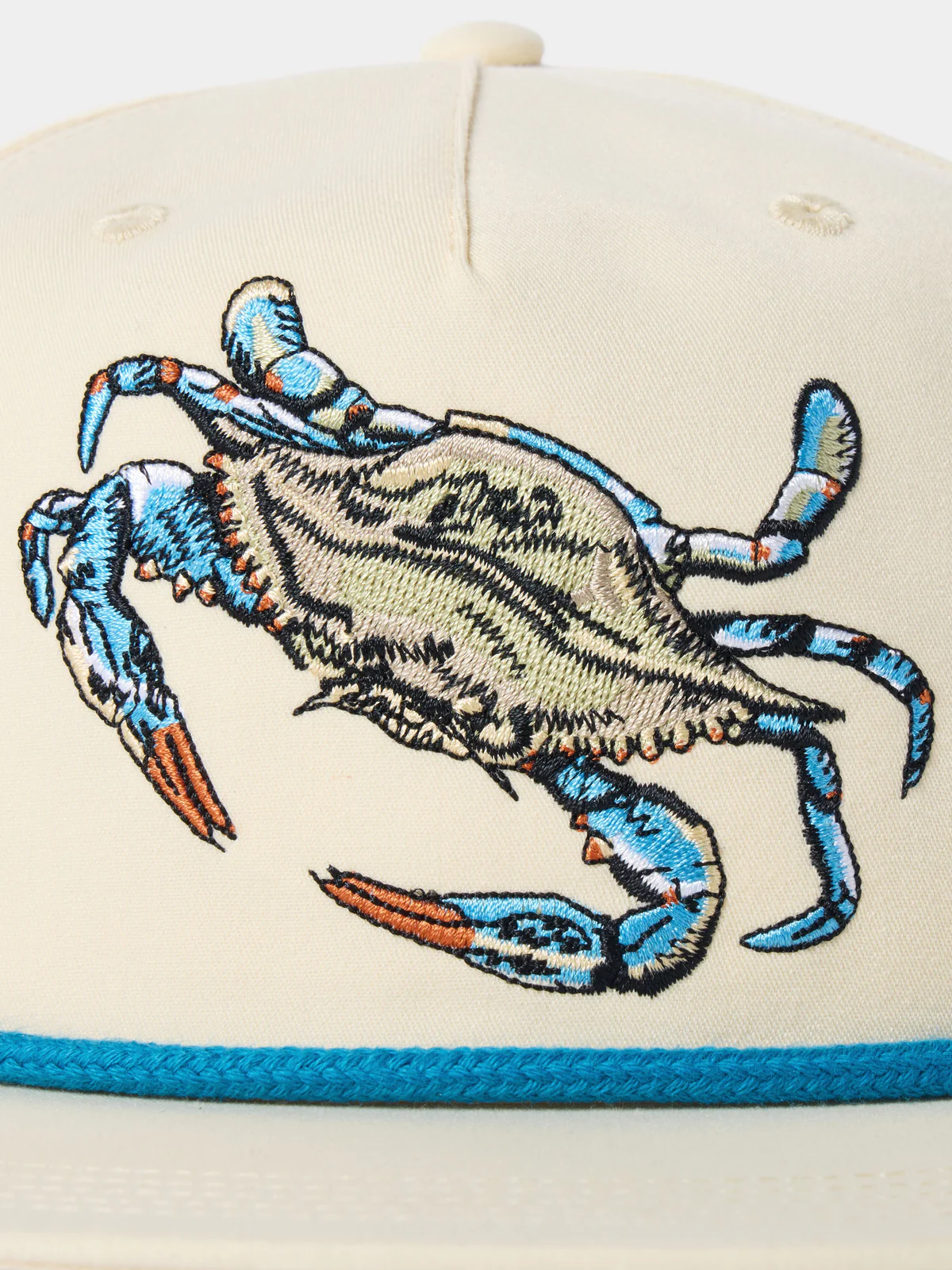Blue Crab Hat - Ivory - Southern Belle Boutique