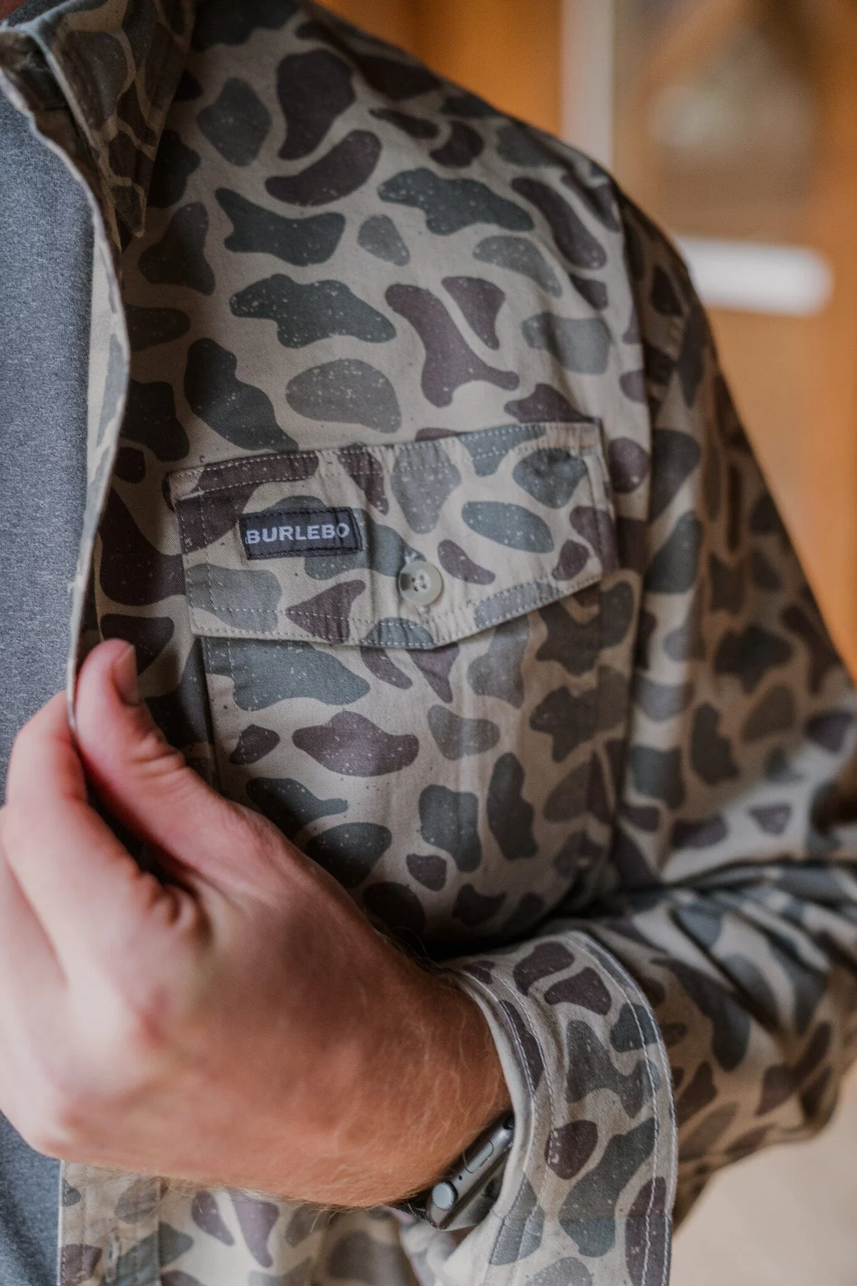 Cotton Twill Button Up LS - Classic Deer Camo - Southern Belle Boutique
