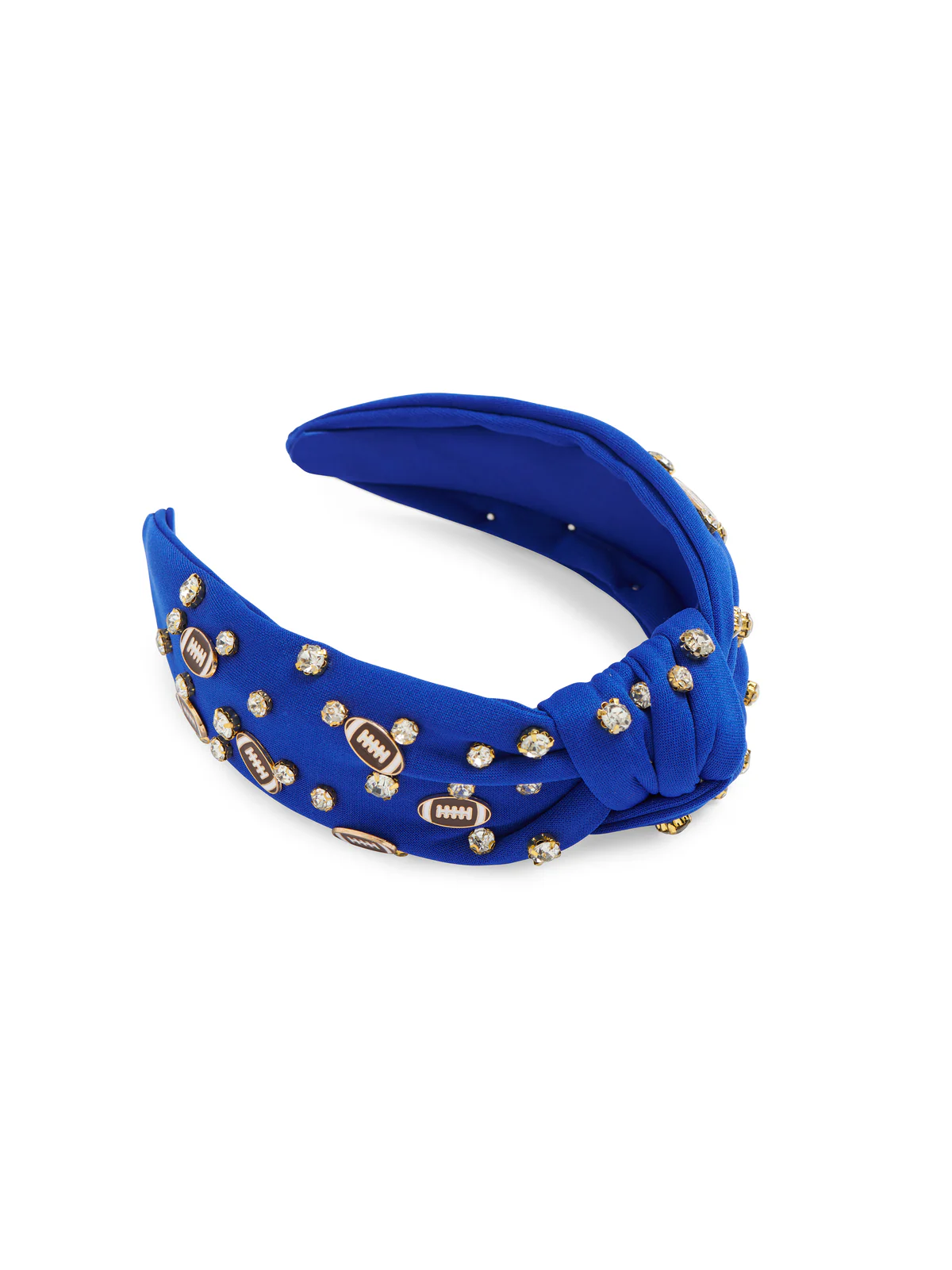 Game Day Charms Knotted Headband - Blue - Southern Belle Boutique