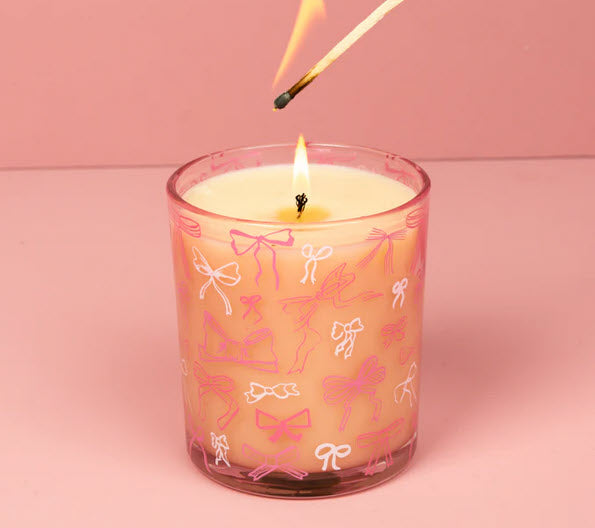 Sweet Grace Pink Bow Candle # 072