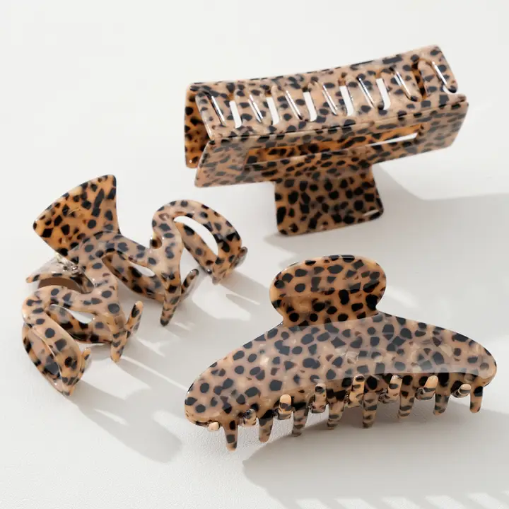 Wild Leopard Claw Clip - Large - Southern Belle Boutique