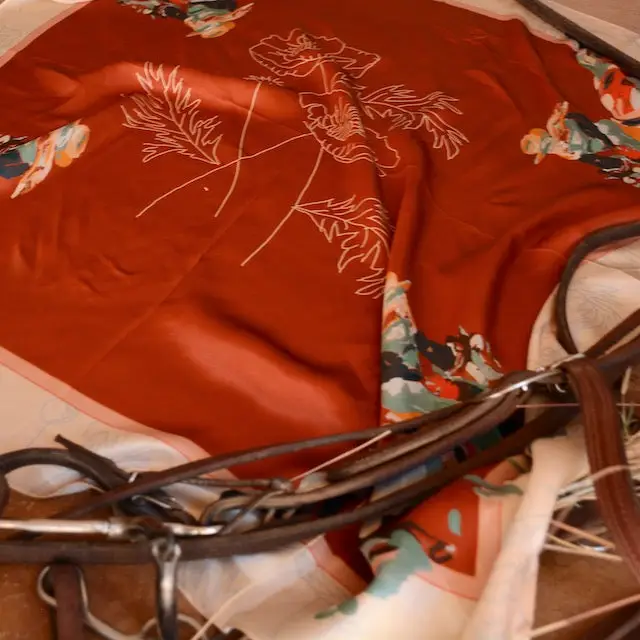 Poppy Cowgirl: 35x35 Mulberry Silk Wild Rag Cowgirl Western Red Scarf - Southern Belle Boutique