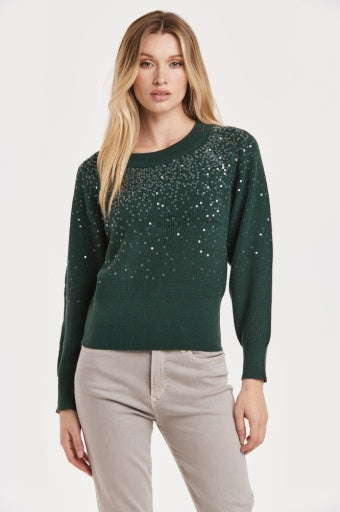 Kathleen Sequin Sweater - Black - Southern Belle Boutique