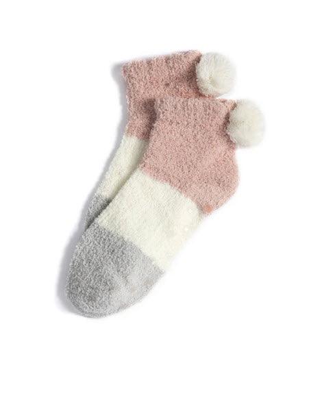 Chloe Plaid Plush Home Socks - Southern Belle Boutique