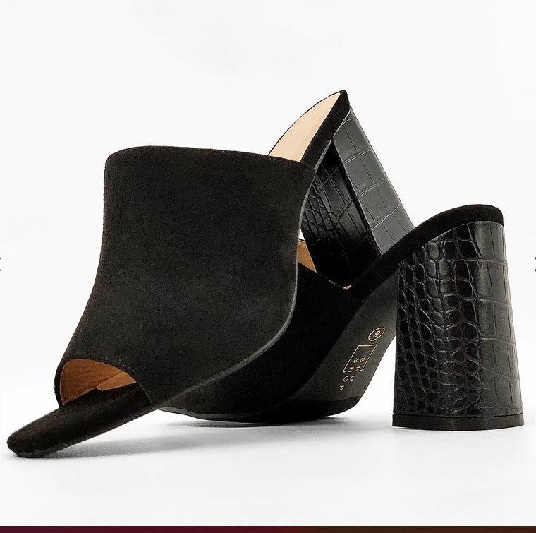 Gaia Black Suede Wedge - Southern Belle Boutique