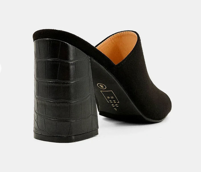 Gaia Black Suede Wedge - Southern Belle Boutique