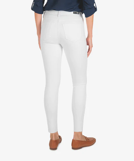 Connie HR Slim Fit Ankle Skinny - White - Southern Belle Boutique