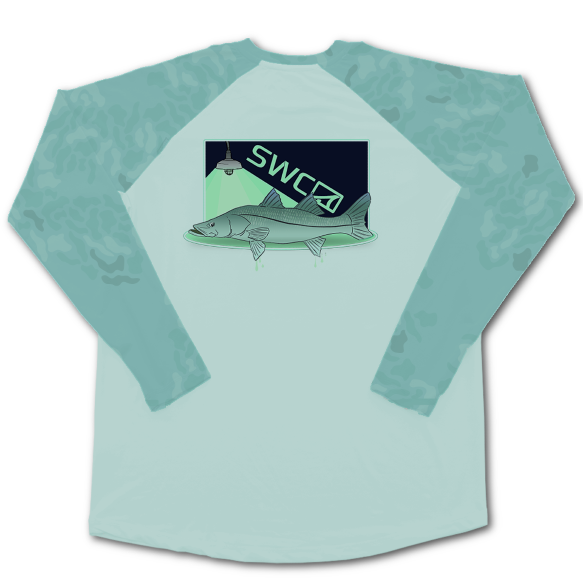Clearwater Raglan L/S | Docklight Delight - Aqua Gumbalaya/Aqua - Southern Belle Boutique