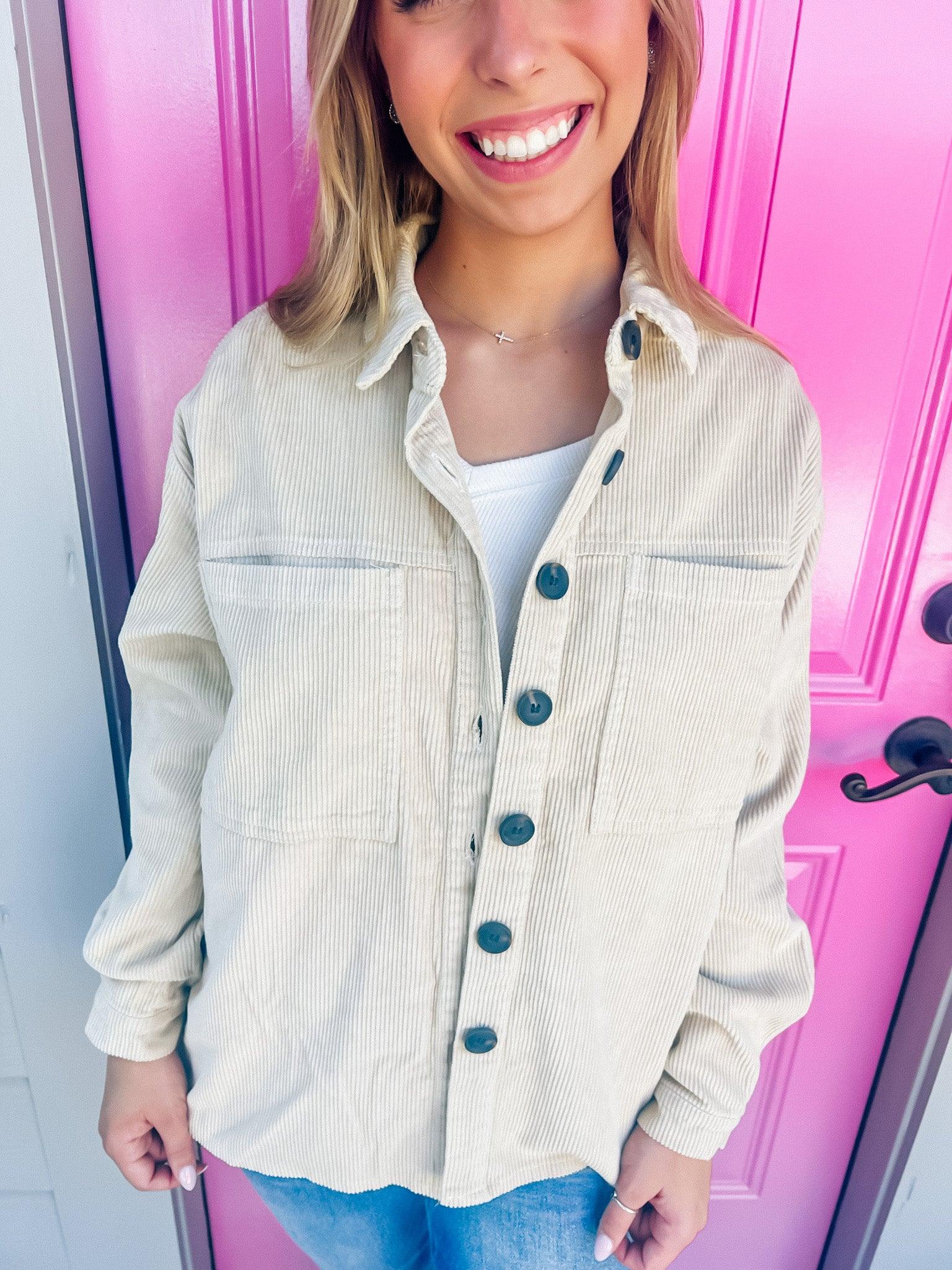Cassie Button Down Shacket - Southern Belle Boutique