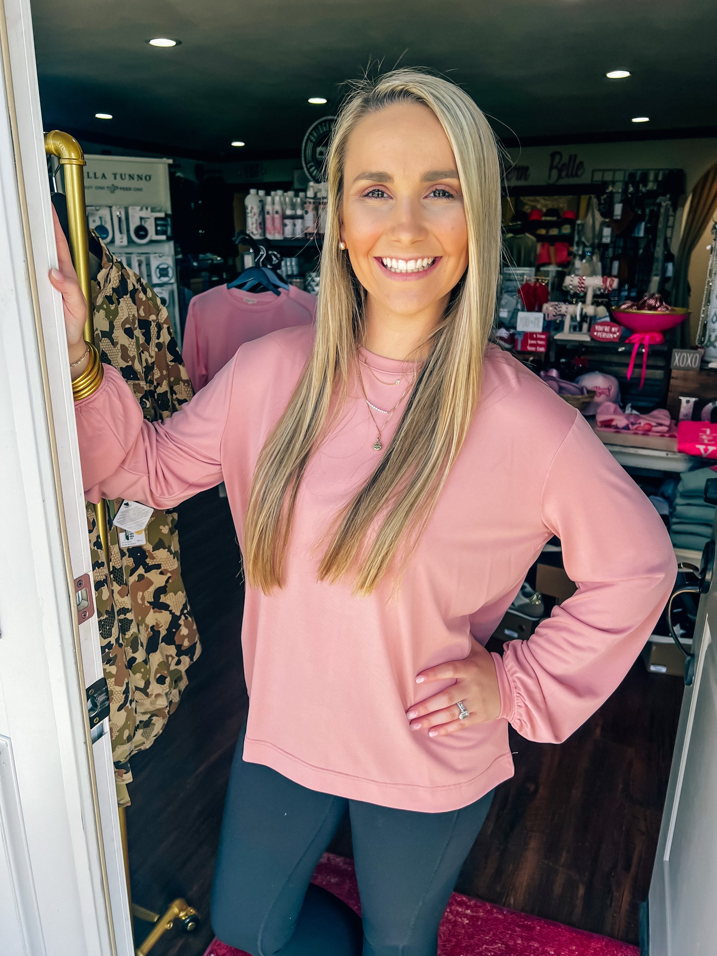 Matilda Rose Quartz Top - Southern Belle Boutique