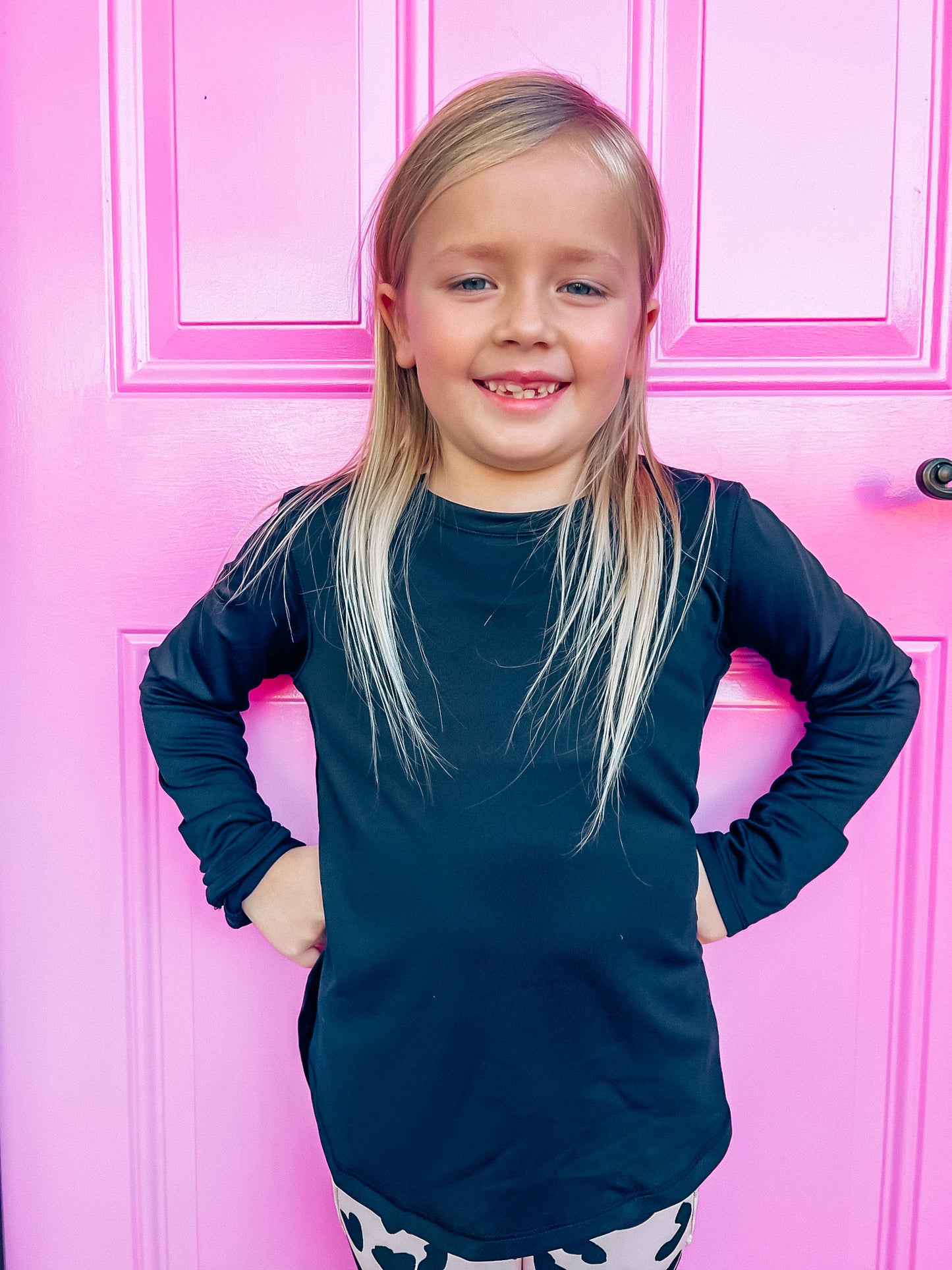 Black LS Performance Top - Southern Belle Boutique