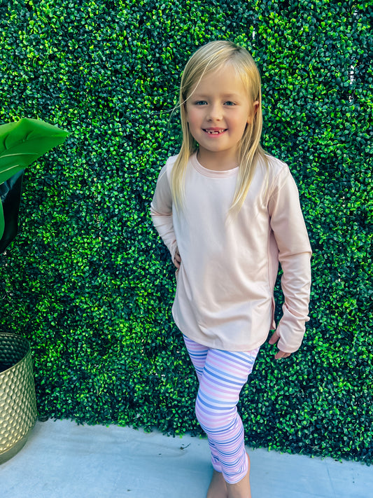 Lt Pink Long Sleeve Performance PullOver - Southern Belle Boutique