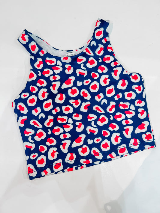 Blue Leopard Sports Bra - Southern Belle Boutique