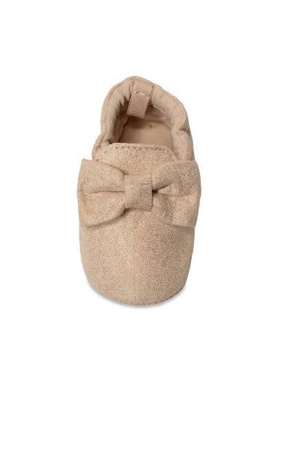 Maren Infant/Toddler Shimmer Slippers w/Bow - Southern Belle Boutique
