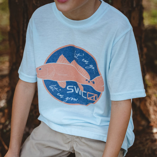 Youth Premium Blend S/S | Let'em Grow - Arctic Blue - Southern Belle Boutique