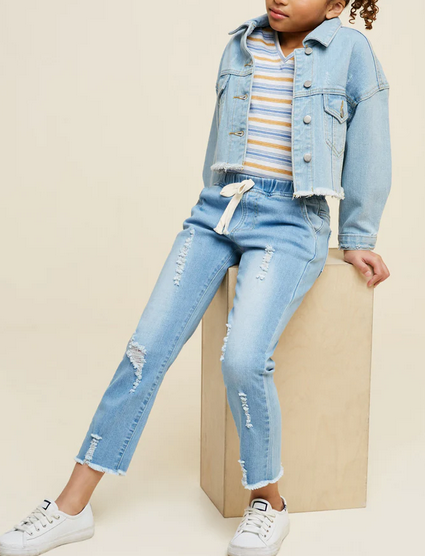 Distressed Denim Jeans - Southern Belle Boutique