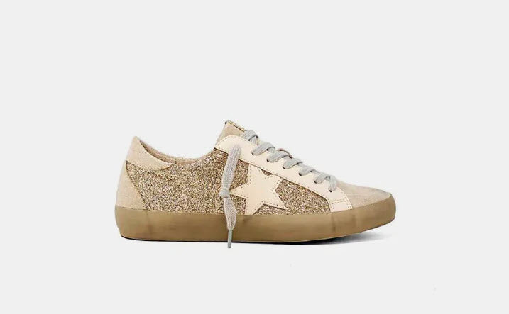 Paula Gold Glitter Toddler Sneaker - Southern Belle Boutique