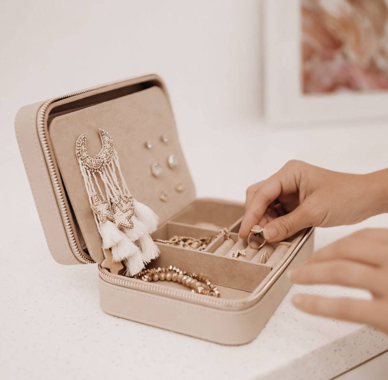 Hollis Jewelry Organizer Blush - Southern Belle Boutique