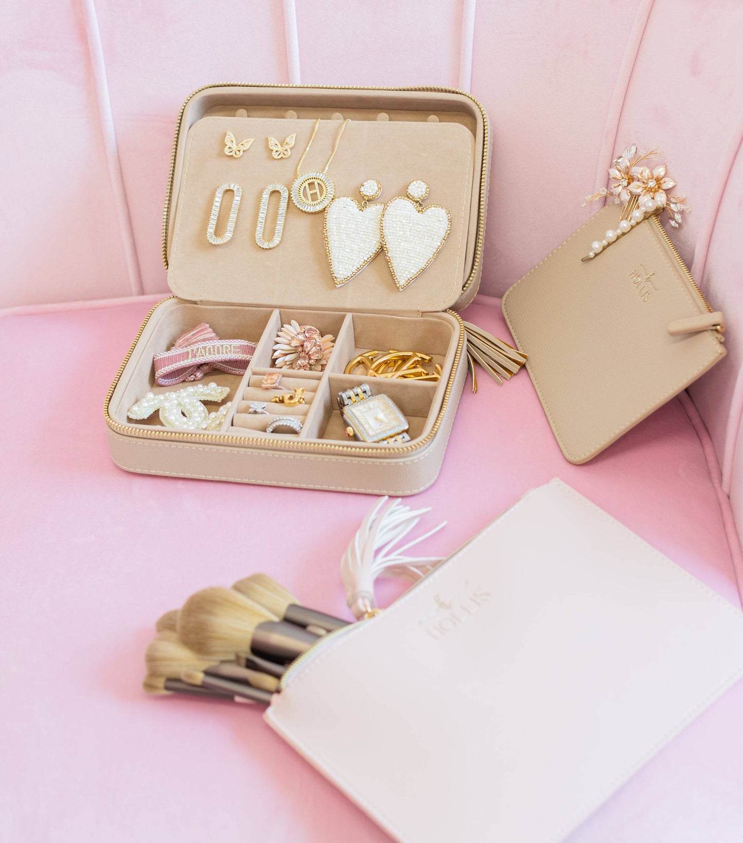 Hollis Jewelry Organizer Blush - Southern Belle Boutique
