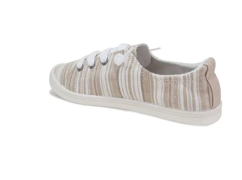 Dallas Tan Multi Strip Sneaker - Southern Belle Boutique