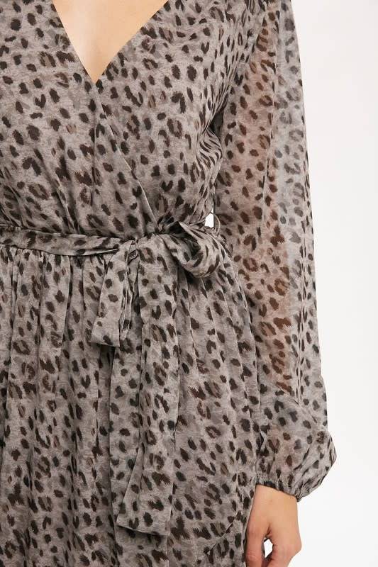 Leo Print Long Dress - Southern Belle Boutique