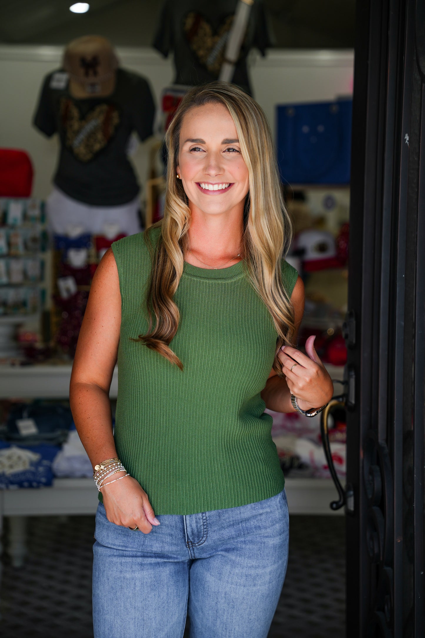 Stirling Tank - Slate Green - Southern Belle Boutique