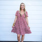 Rust Floral Printed Mini Dress