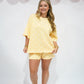 Yellow/White Polka Dot Scuba Short Set - Southern Belle Boutique