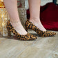 Leopard Faux Suede Classic Pump Heel