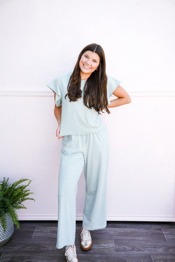 Zahara Pant - Aquamarine - Southern Belle Boutique