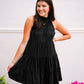 Black Back Bow Halter Dress