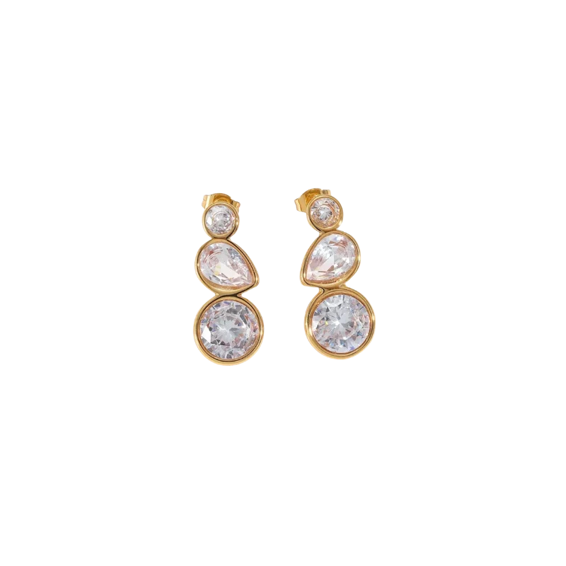 Teardrop Stone Drop Stud